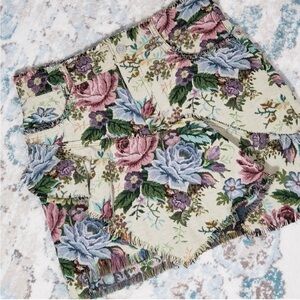 Zara Tapestry Floral Mini Skirt